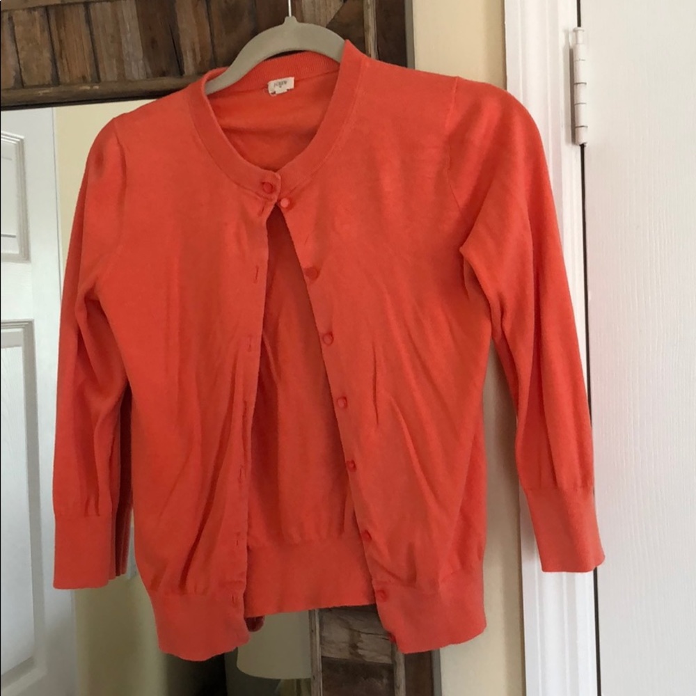 Burnt orange three quarter length cardigan